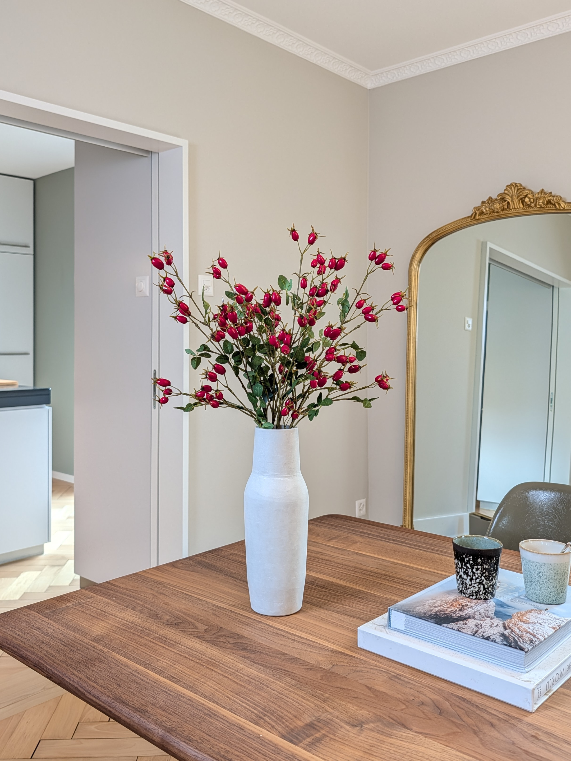 Hagebutte Zweig 67 cm 1 Stk. - Kunstzweig