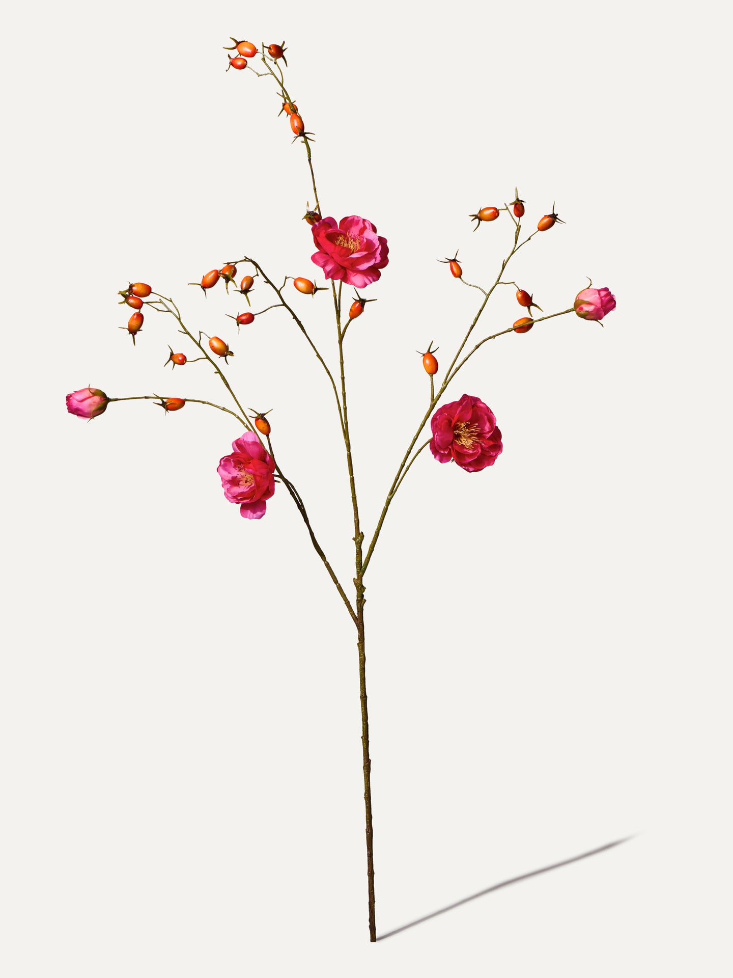 Rosehip branch 106 cm 1 pc. - Artificial branch