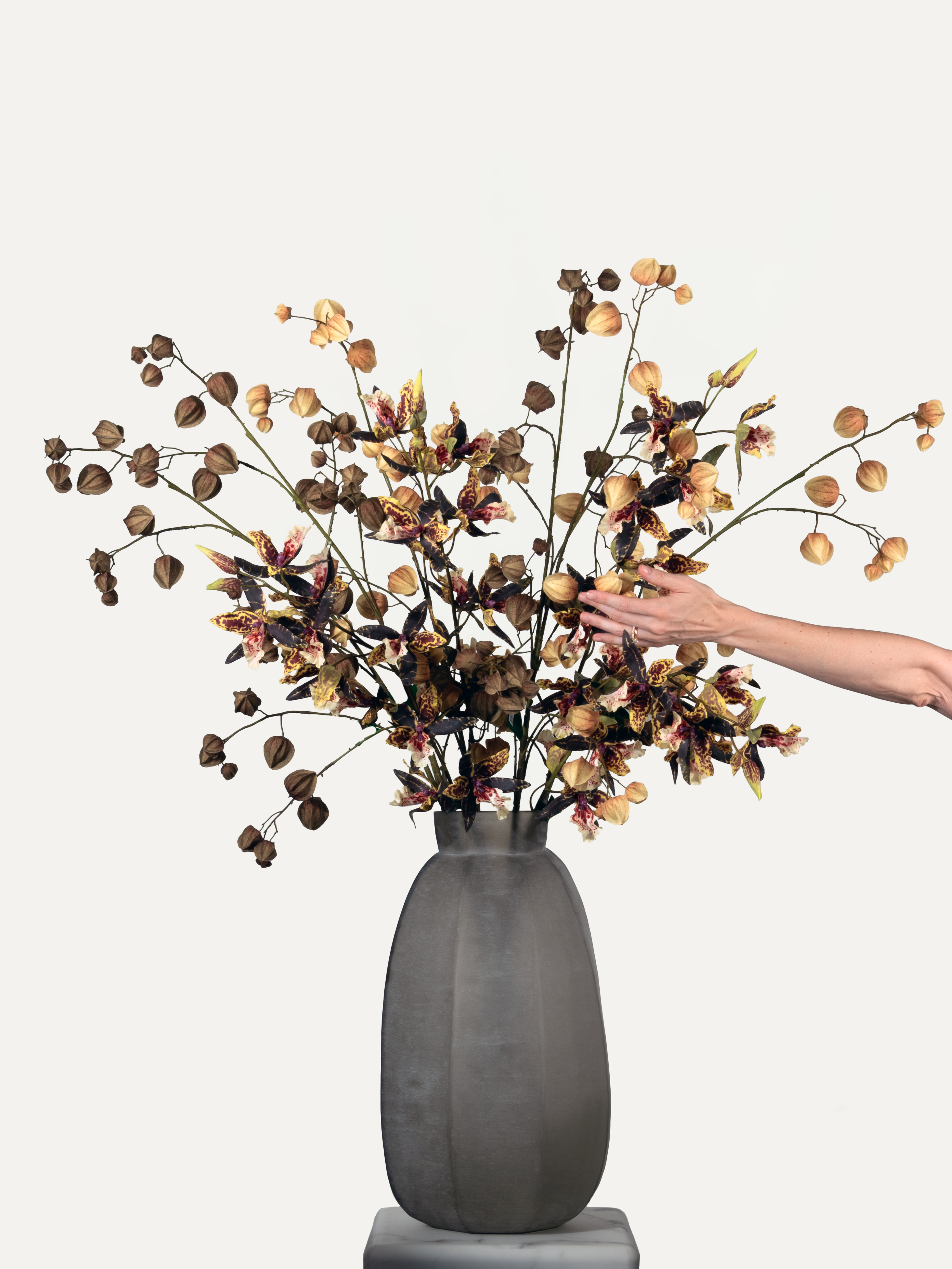 Physalis branch 125 cm 1 pc. - Artificial branch
