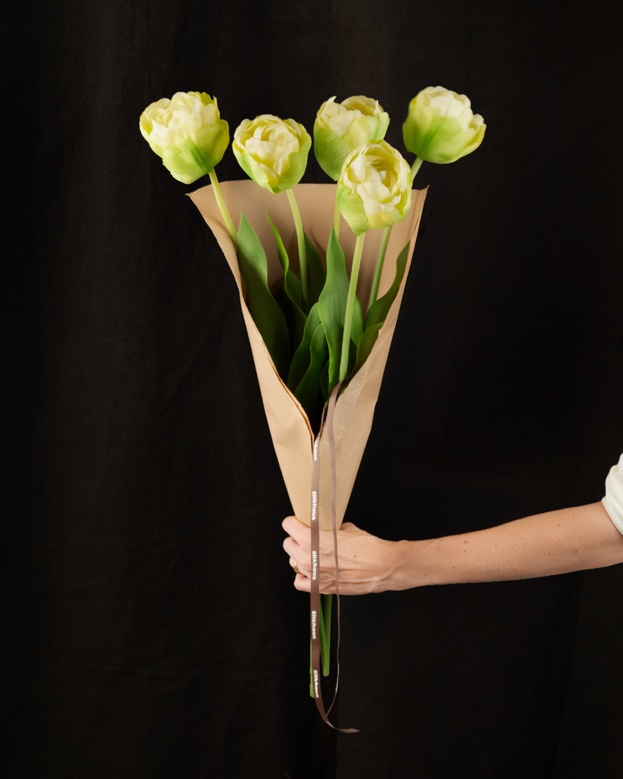 Tulpen Bouquet "Grün/Weiss"
