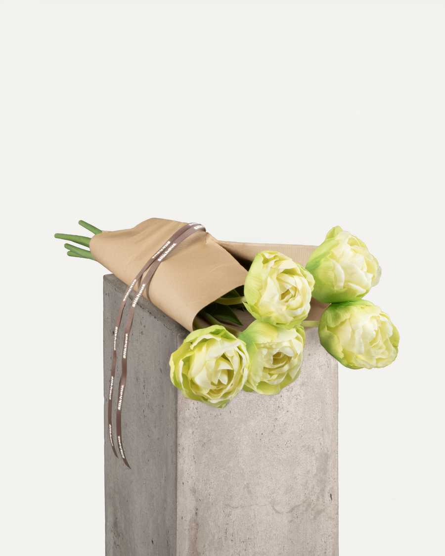 Tulpen Bouquet "Grün/Weiss"