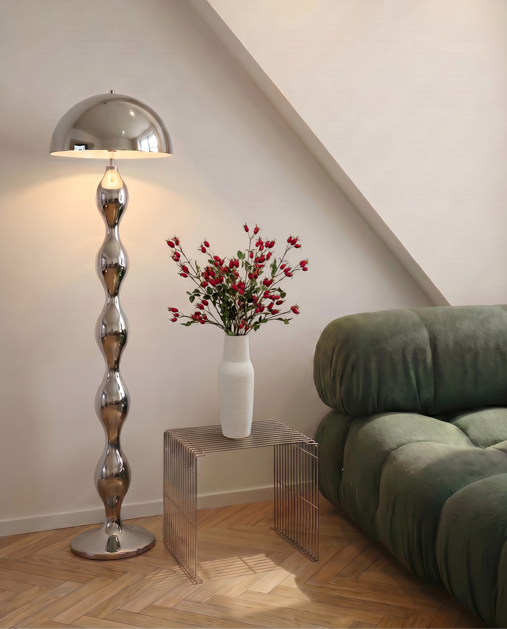 Branche d'églantier 67 cm 1 pièce - branche artificielle