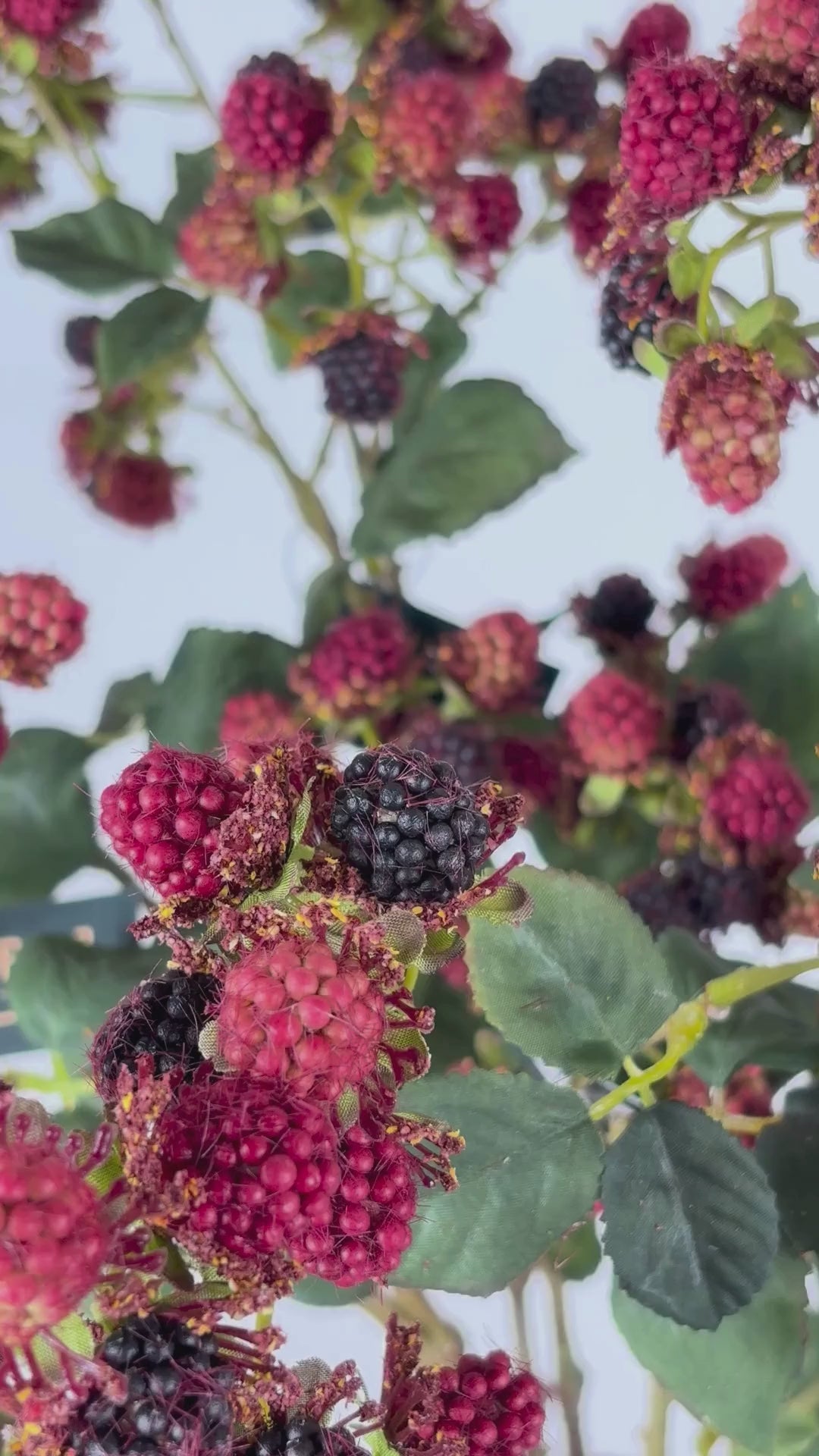 Load video: Mulberry branch 78 cm 1 pc. - Artificial branch