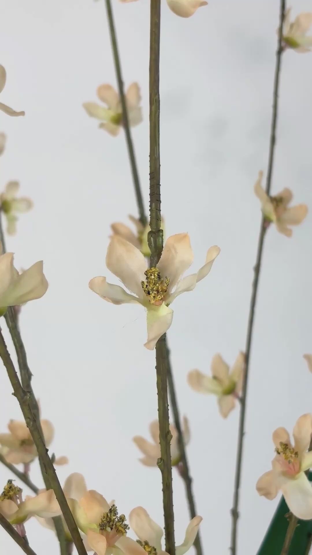 Load video: Peach blossom branch 122 cm 1 pc. - artificial branch