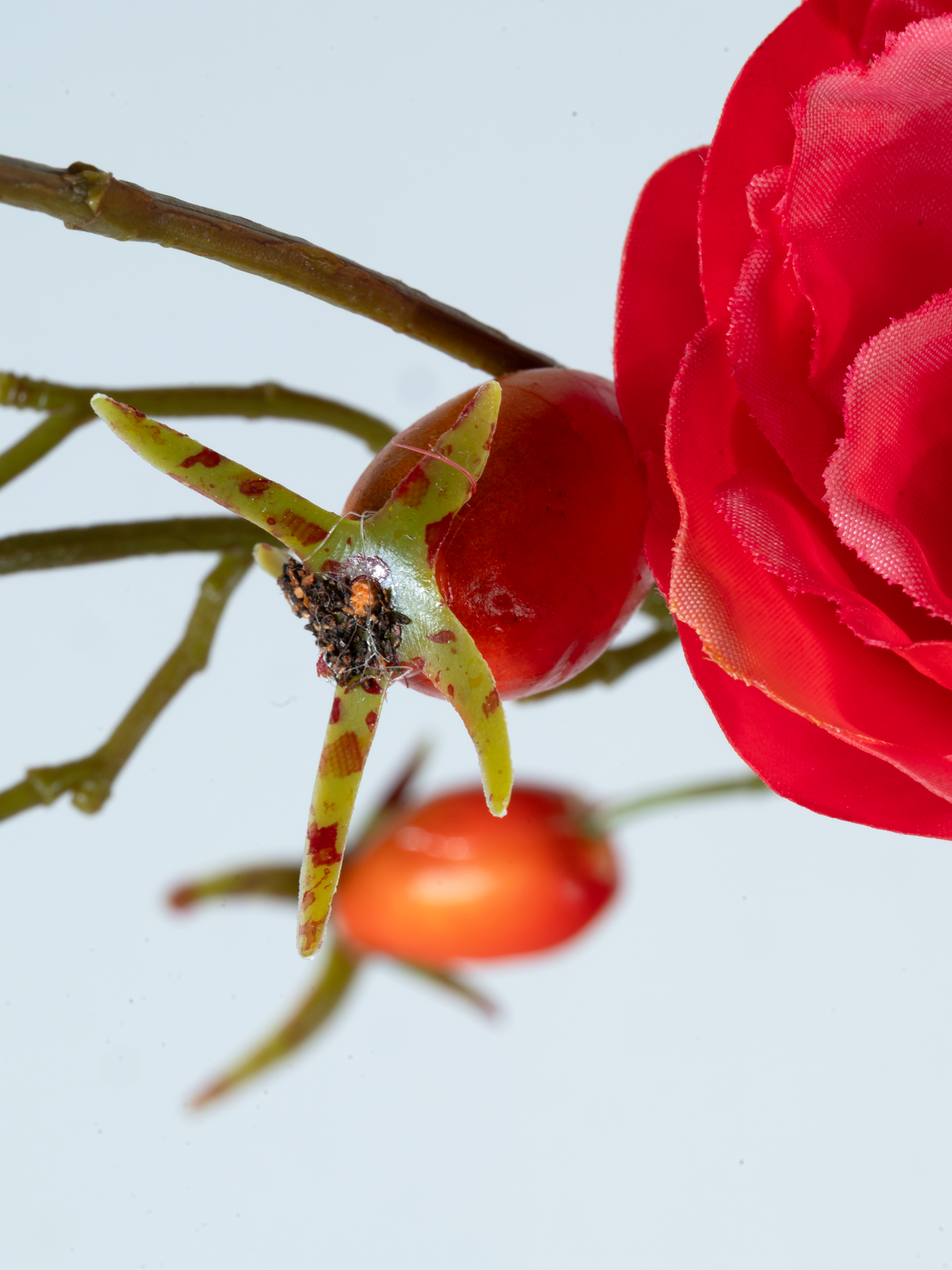 Rosehip branch 106 cm 1 piece - artificial branch