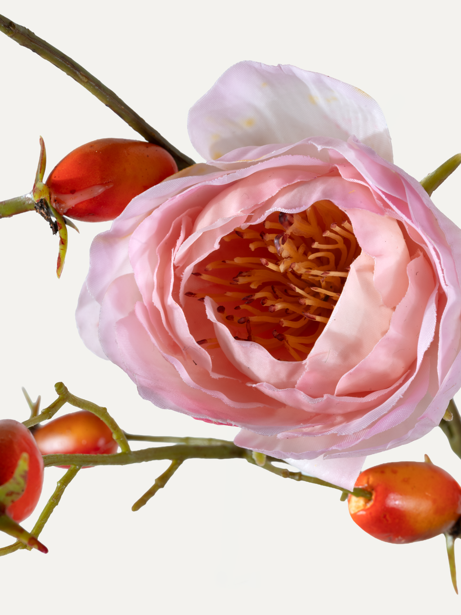 Rosehip branch 106 cm 1 piece - artificial branch